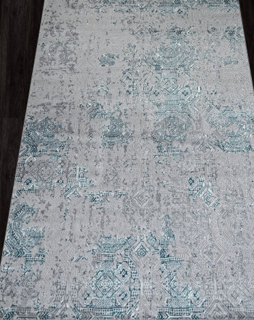 Ковер российский F281 PALERMO (PP Heatset Высокоплотный, серый, голубой)