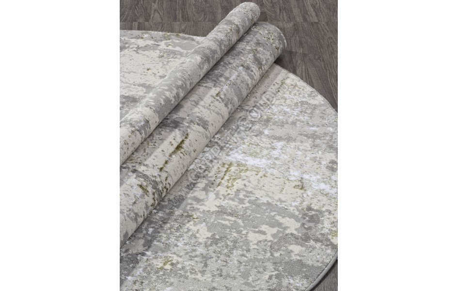 Ковер F169 - CREAM-GREEN - Овал - коллекция LIMAN