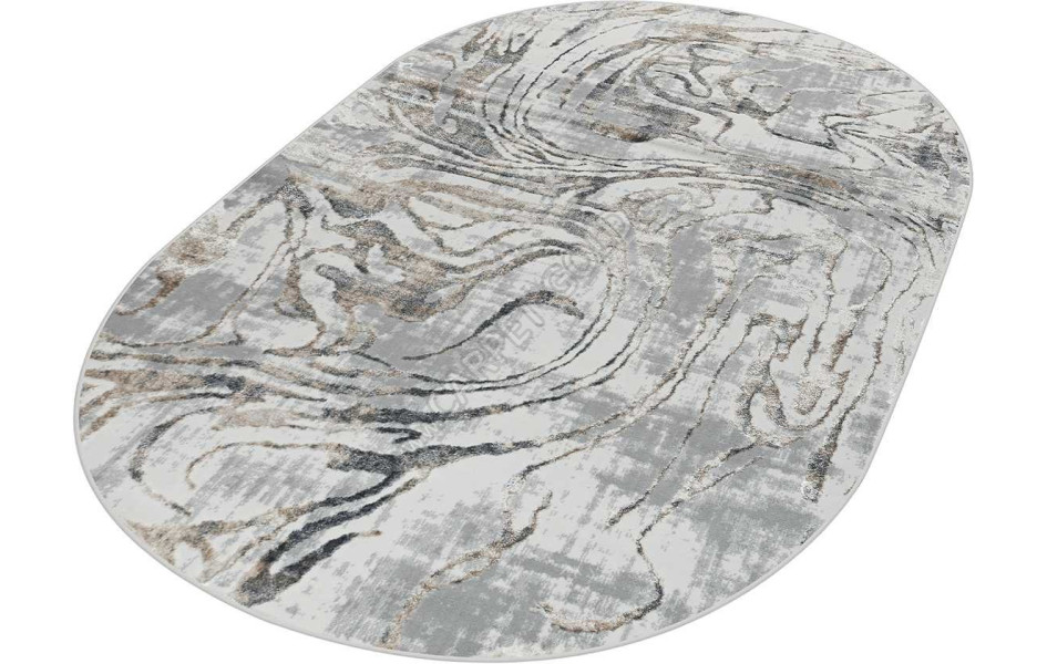 38893A OVAL GREY FLS / BEIGE FL Olimpos