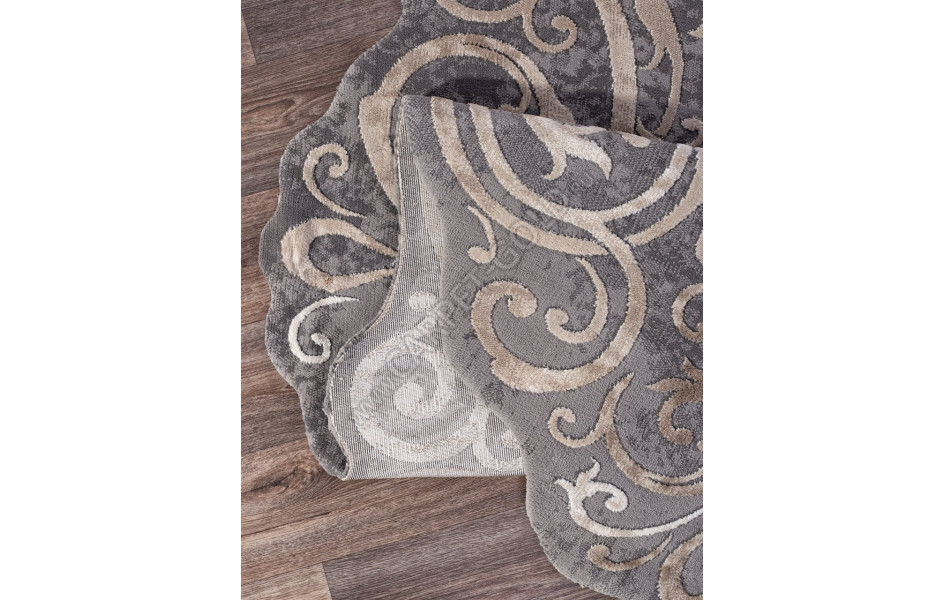 Ковер 00858C - GREY / BROWN - Прямоугольник - коллекция SAFIR